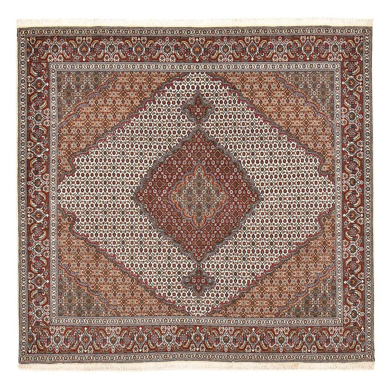 Persisk tæppe - Tabriz - Royal firkantet  - 204 x 202 cm - lys brun