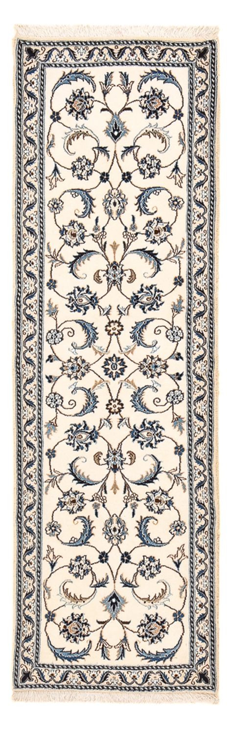 Løber Persisk tæppe - Nain - Royal - 194 x 61 cm - creme