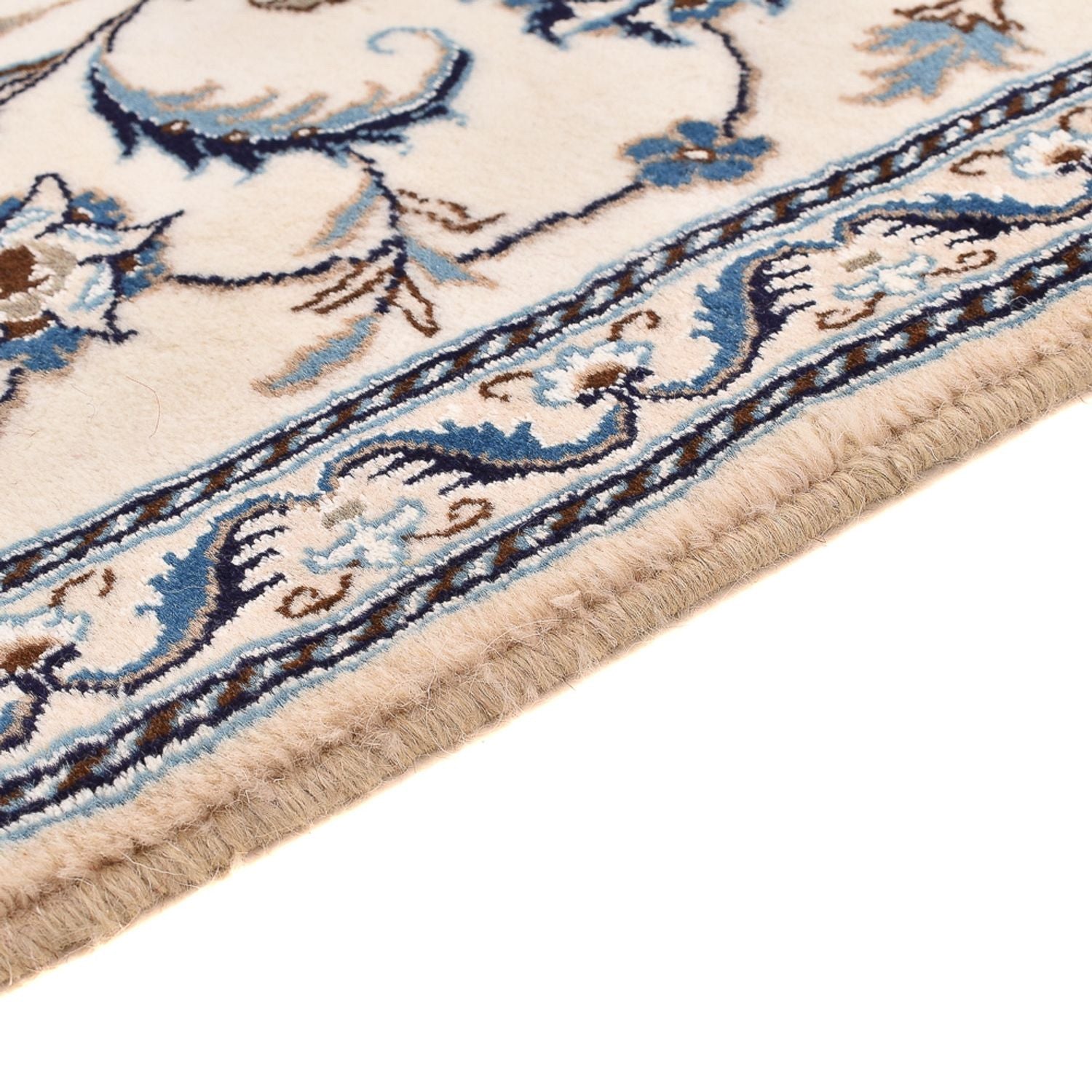 Løber Persisk tæppe - Nain - Royal - 194 x 61 cm - creme