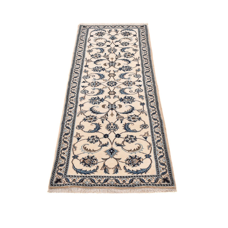 Løber Persisk tæppe - Nain - Royal - 194 x 61 cm - creme