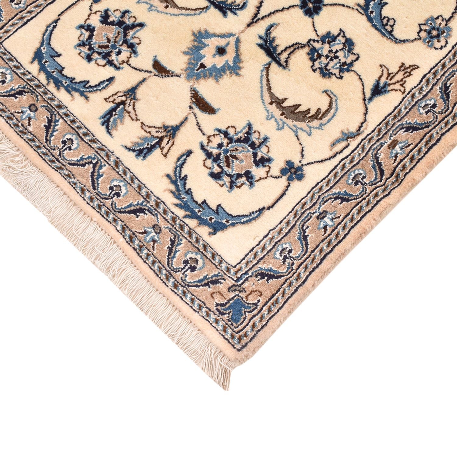 Løber Persisk tæppe - Nain - Royal - 197 x 60 cm - creme