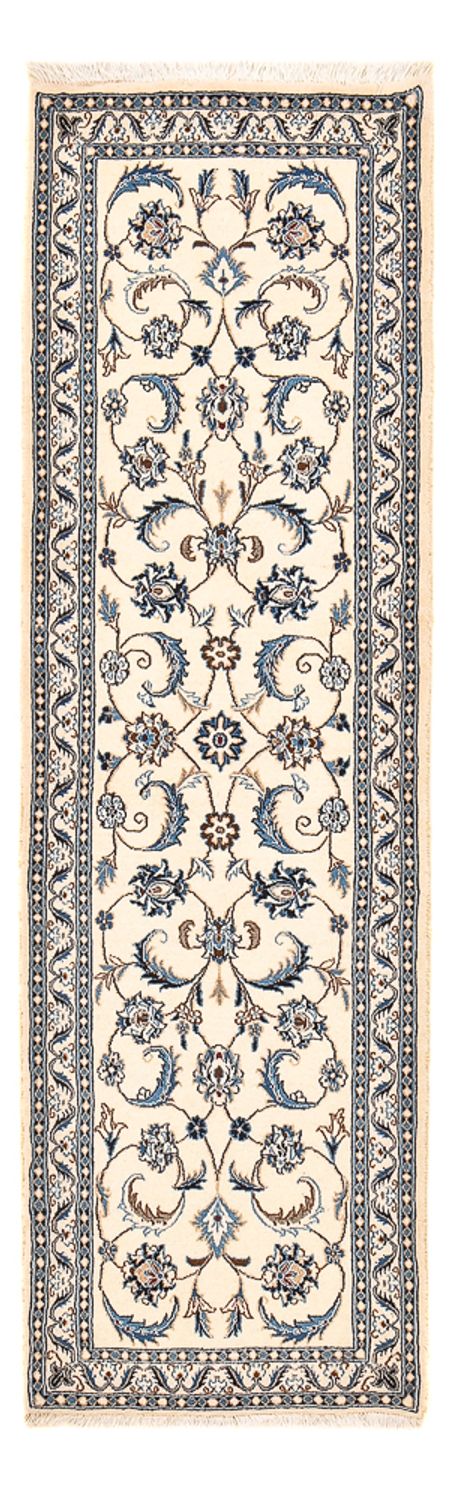 Løber Persisk tæppe - Nain - Royal - 195 x 60 cm - creme