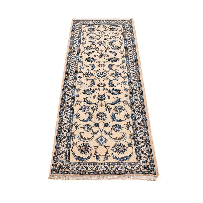 Løber Persisk tæppe - Nain - Royal - 195 x 60 cm - creme