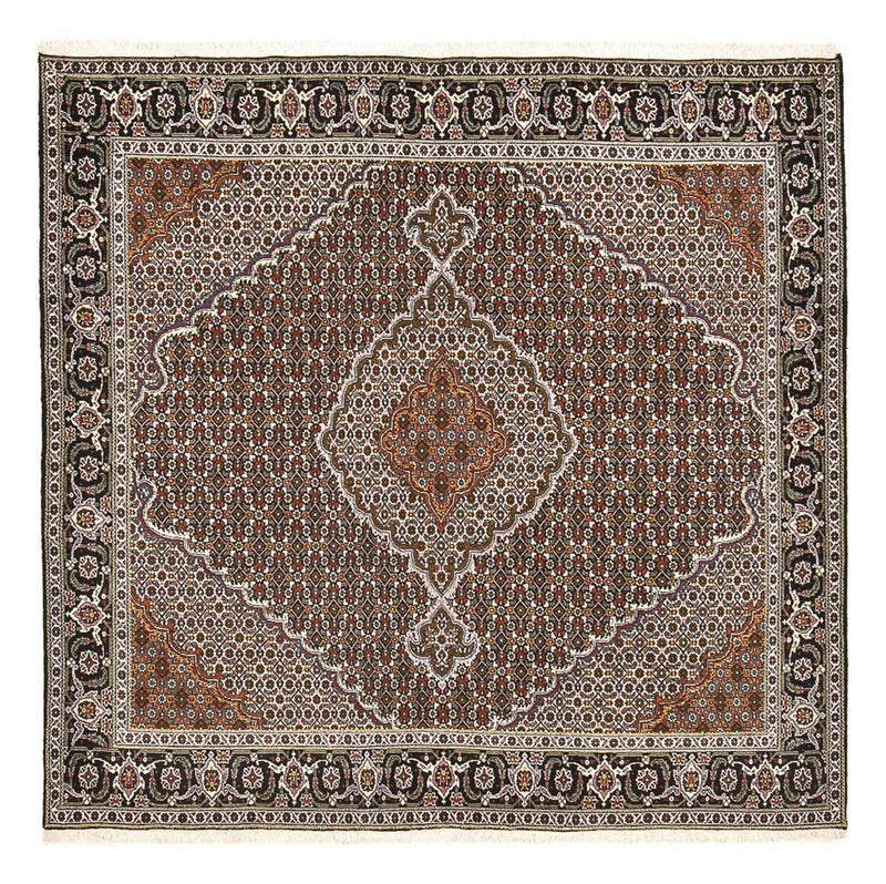 Persisk tæppe - Tabriz - Royal firkantet  - 200 x 200 cm - brun