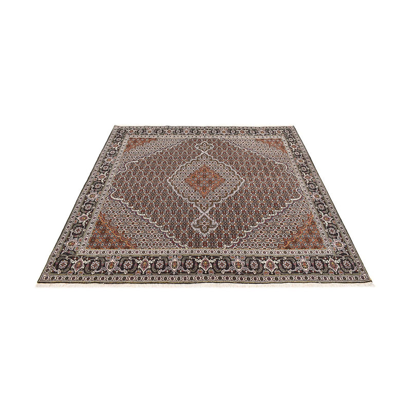 Persisk tæppe - Tabriz - Royal firkantet  - 200 x 200 cm - brun