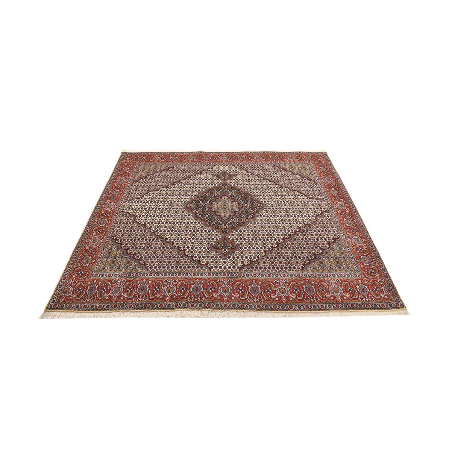 Persisk tæppe - Tabriz - Royal firkantet  - 205 x 193 cm - brun