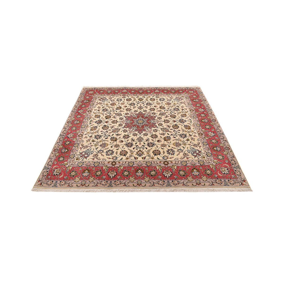 Persisk tæppe - Tabriz - Royal firkantet  - 202 x 201 cm - beige