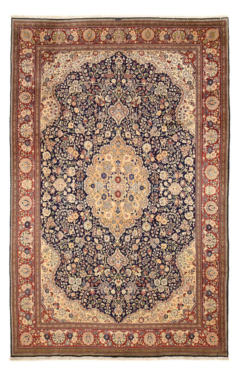 Persisk tæppe - Tabriz - Royal - 381 x 250 cm - mørkeblå