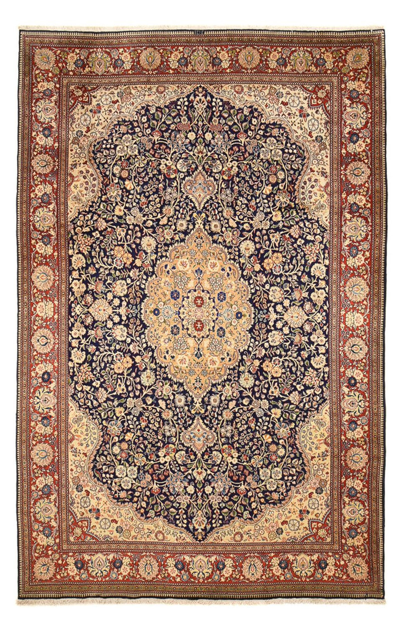 Persisk tæppe - Tabriz - Royal - 381 x 250 cm - mørkeblå