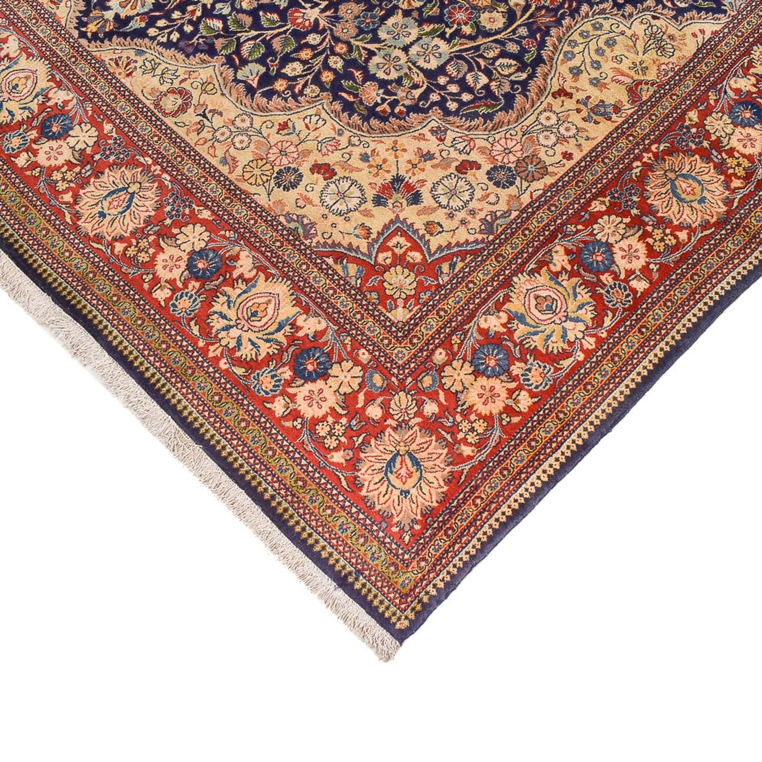 Persisk tæppe - Tabriz - Royal - 381 x 250 cm - mørkeblå