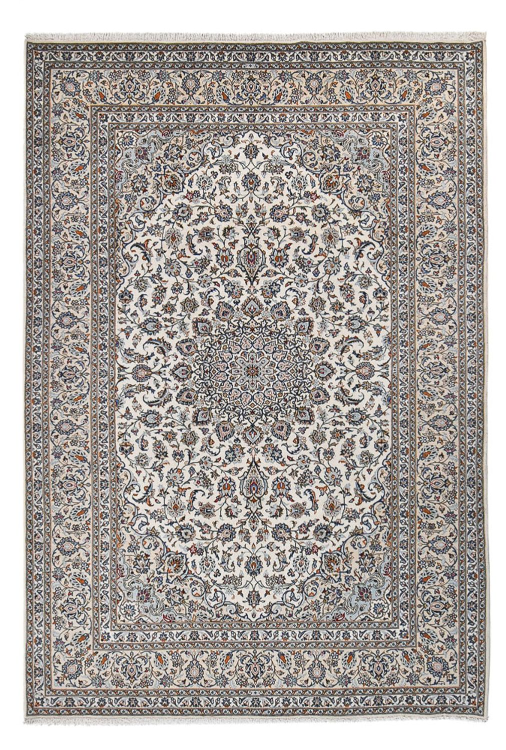 Persisk tæppe - Keshan - Royal - 362 x 246 cm - grå