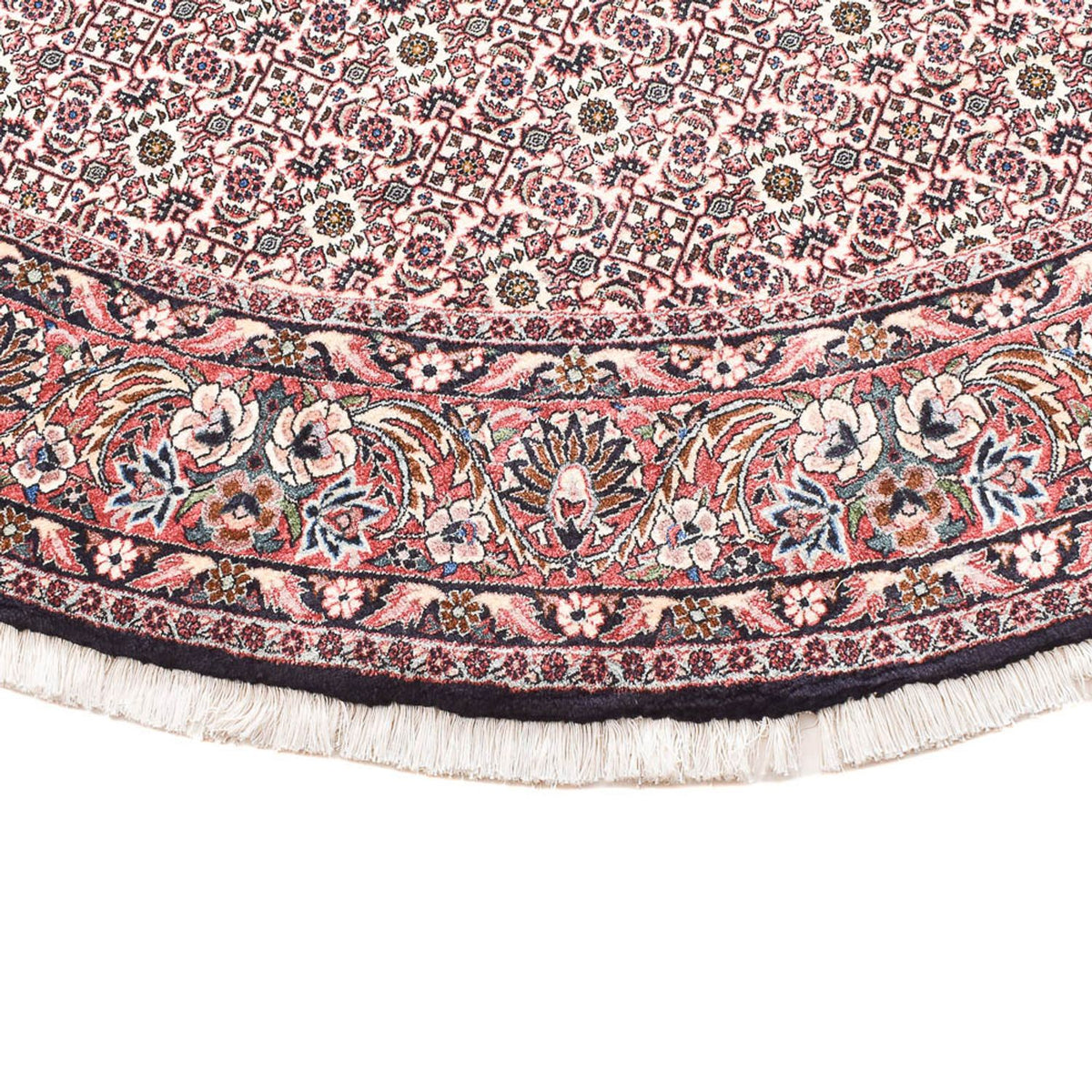 Persisk tæppe - Bijar rundt  - 250 x 250 cm - lysegrå