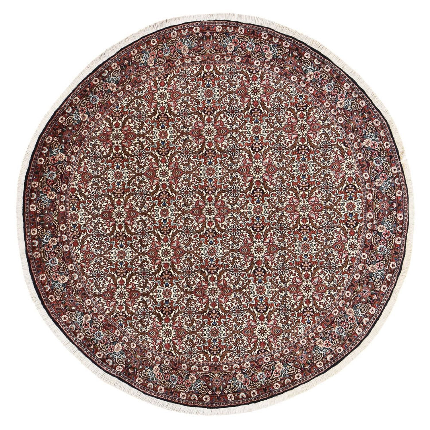 Persisk tæppe - Bijar rundt  - 250 x 250 cm - rust