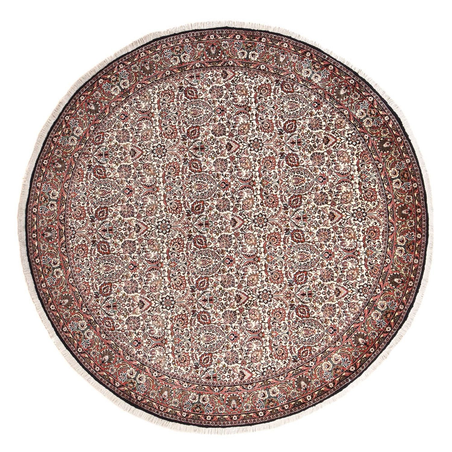 Persisk tæppe - Bijar rundt  - 250 x 250 cm - rust