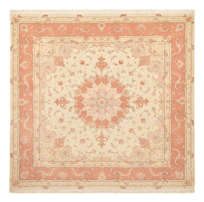 Persisk tæppe - Tabriz - Royal firkantet  - 245 x 245 cm - lys beige