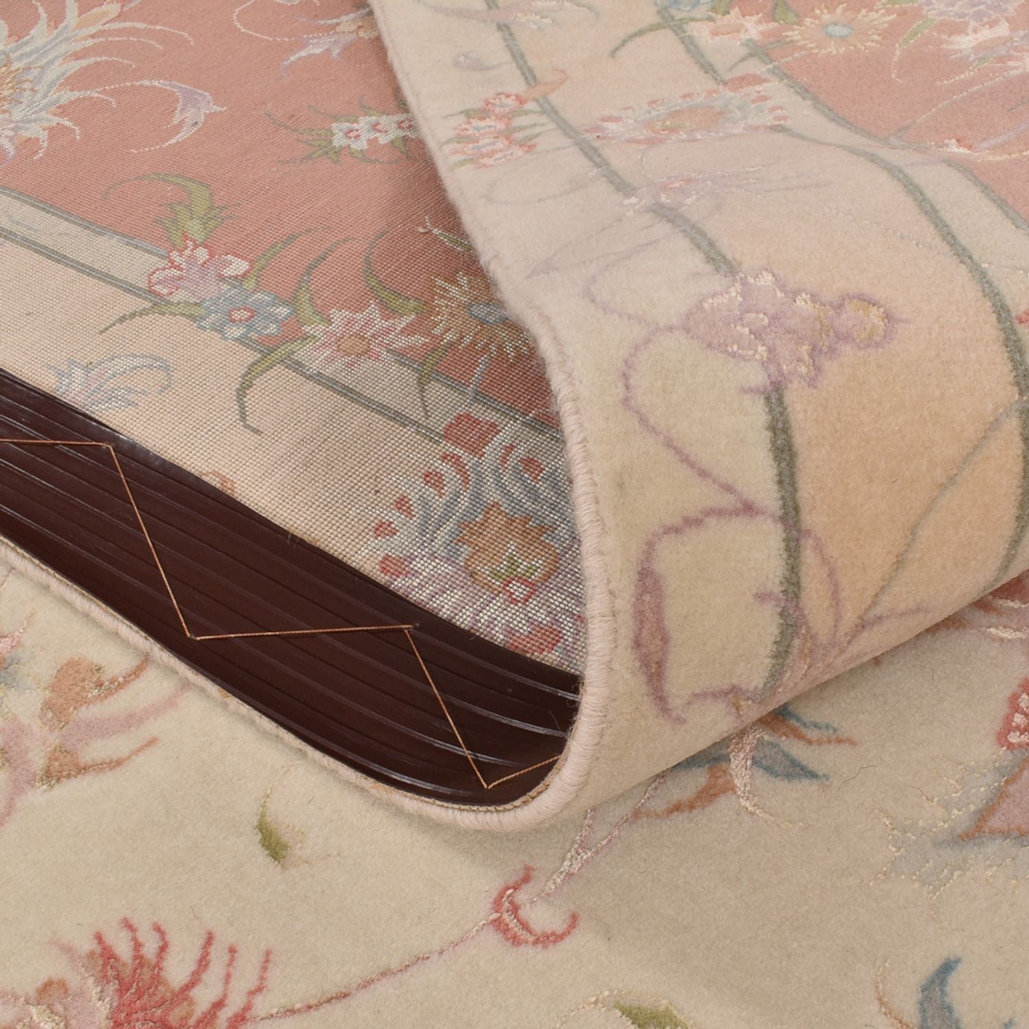 Persisk tæppe - Tabriz - Royal firkantet  - 245 x 245 cm - lys beige
