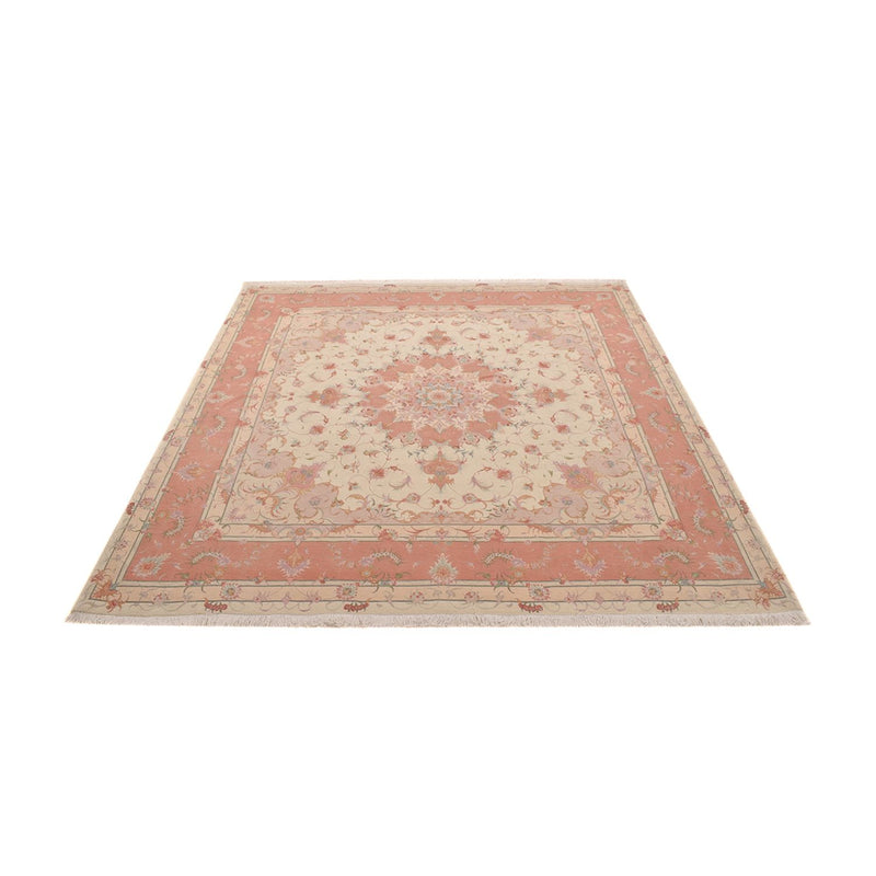 Persisk tæppe - Tabriz - Royal firkantet  - 245 x 245 cm - lys beige