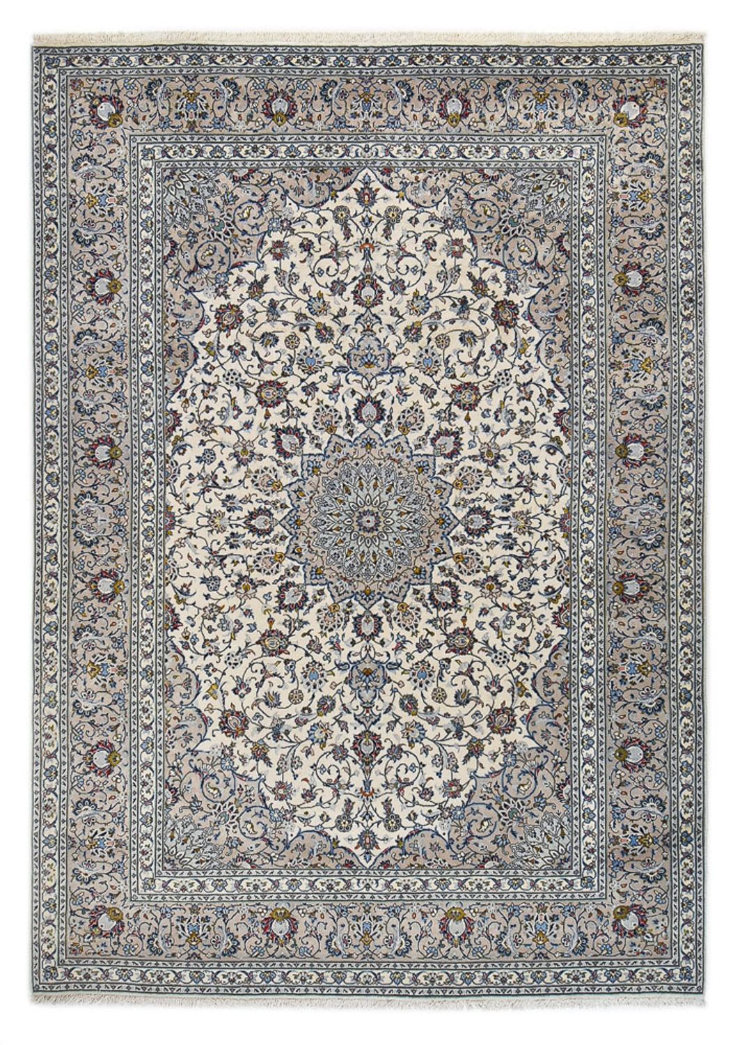 Persisk tæppe - Keshan - Royal - 346 x 246 cm - grå