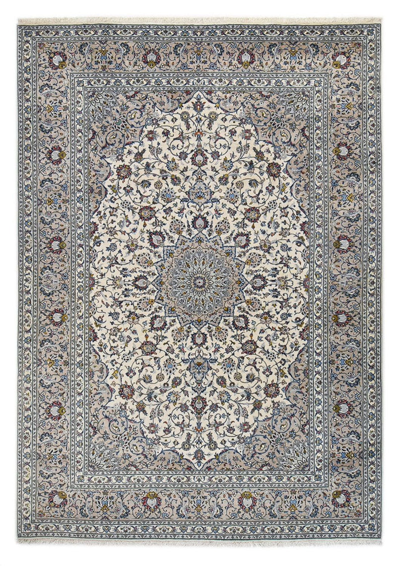 Persisk tæppe - Keshan - Royal - 346 x 246 cm - grå