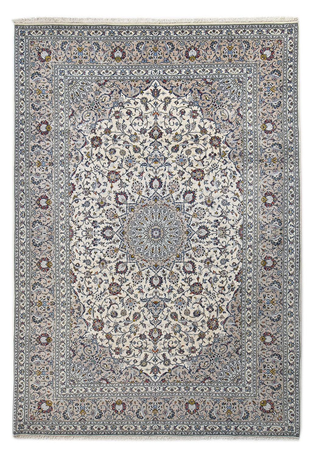 Persisk tæppe - Keshan - Royal - 354 x 244 cm - grå