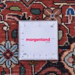 Persisk tæppe - Bijar rundt  - 300 x 300 cm - mørkerød