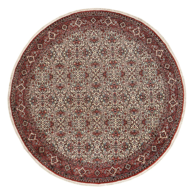 Persisk tæppe - Bijar rundt  - 300 x 300 cm - rust