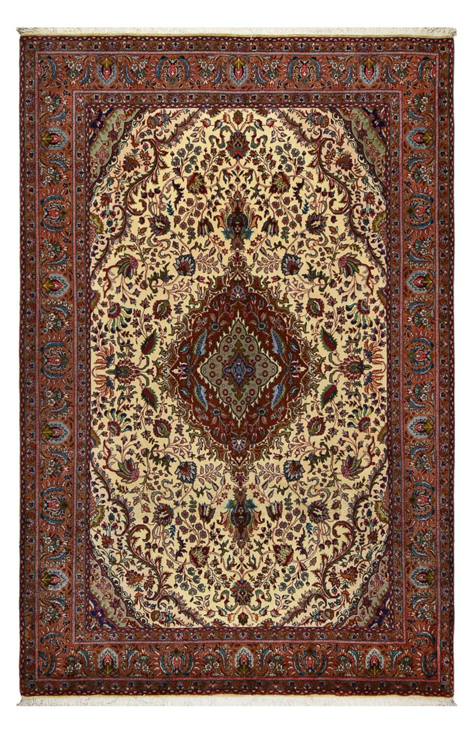 Persisk tæppe - Tabriz - Royal - 312 x 206 cm - mørk beige