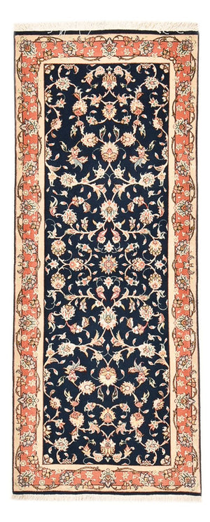 Løber Persisk tæppe - Tabriz - Royal - 191 x 78 cm - mørkeblå