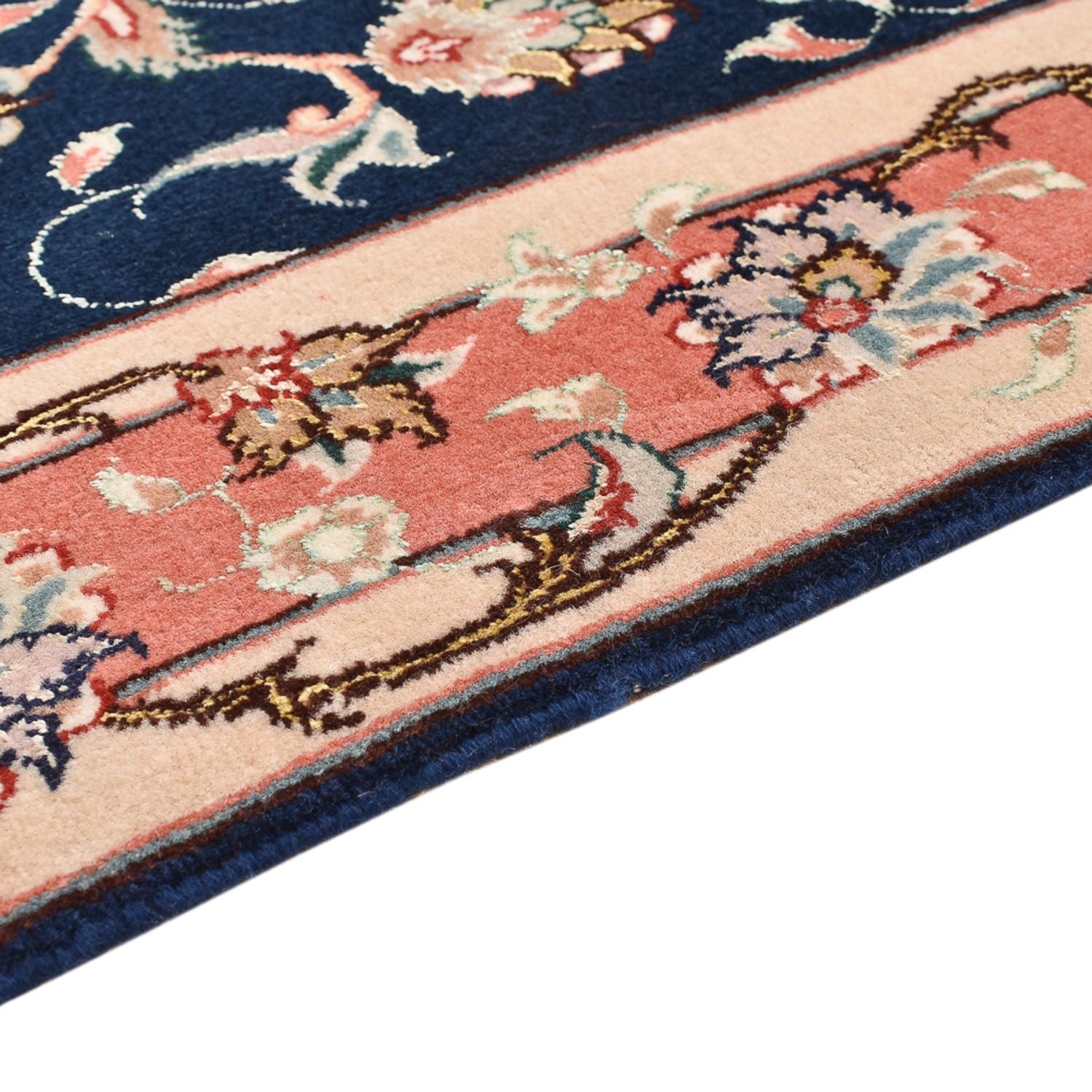 Løber Persisk tæppe - Tabriz - Royal - 191 x 78 cm - mørkeblå