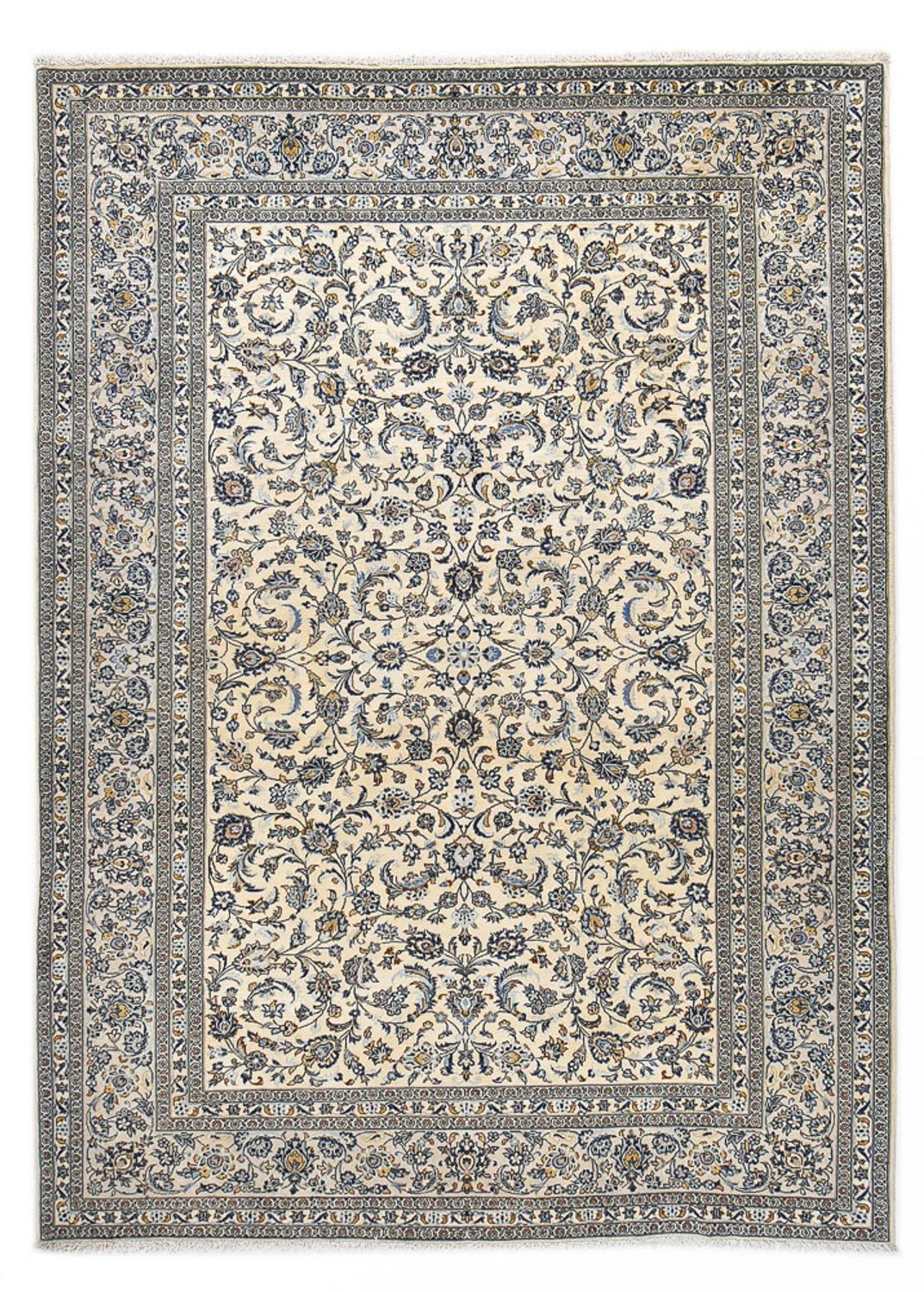 Persisk tæppe - Keshan - Royal - 351 x 250 cm - grå
