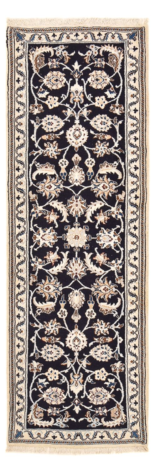 Løber Persisk tæppe - Nain - Royal - 186 x 65 cm - mørkeblå