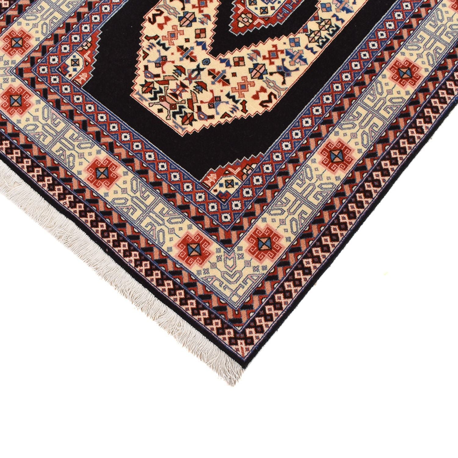 Løber Persisk tæppe - Tabriz - Premium - 305 x 75 cm - mørkeblå