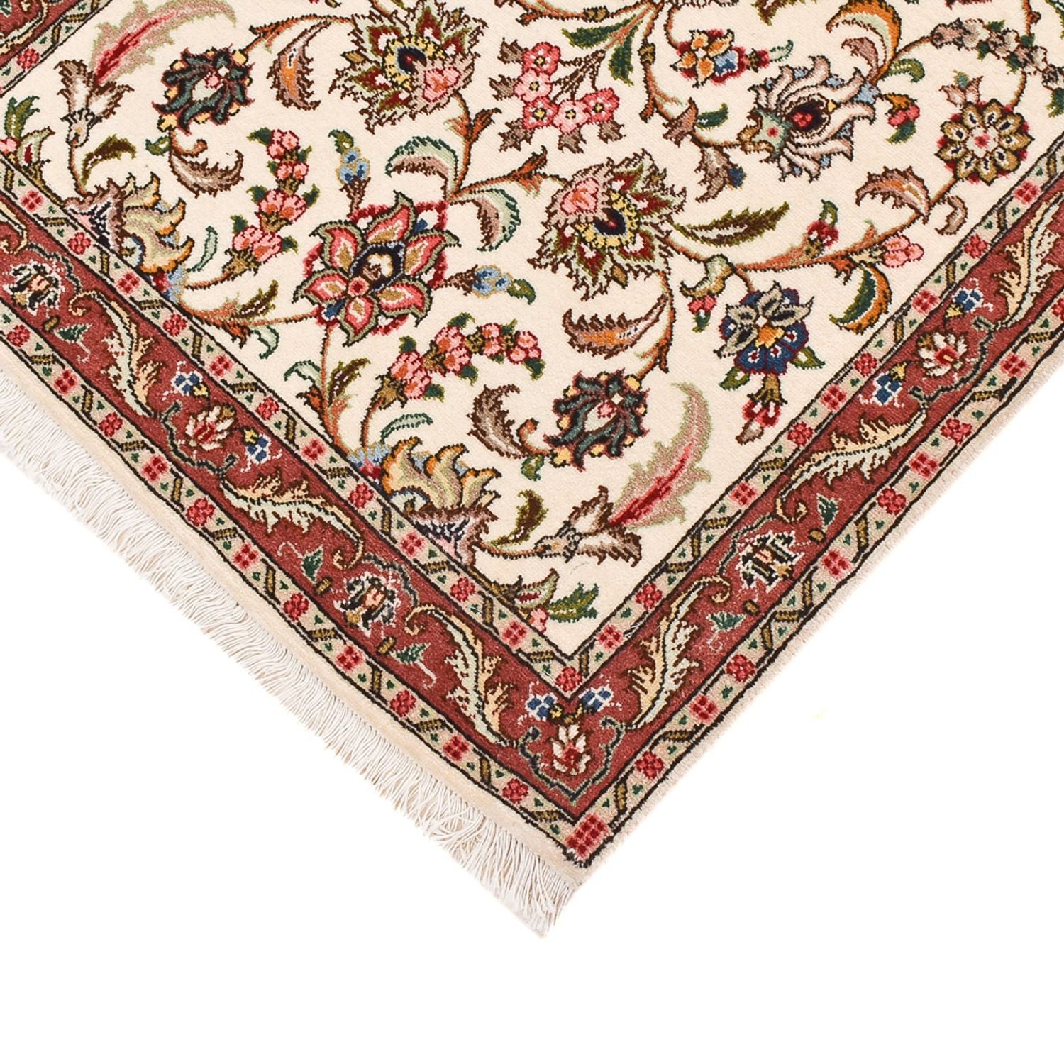 Løber Persisk tæppe - Tabriz - Premium - 255 x 70 cm - sand