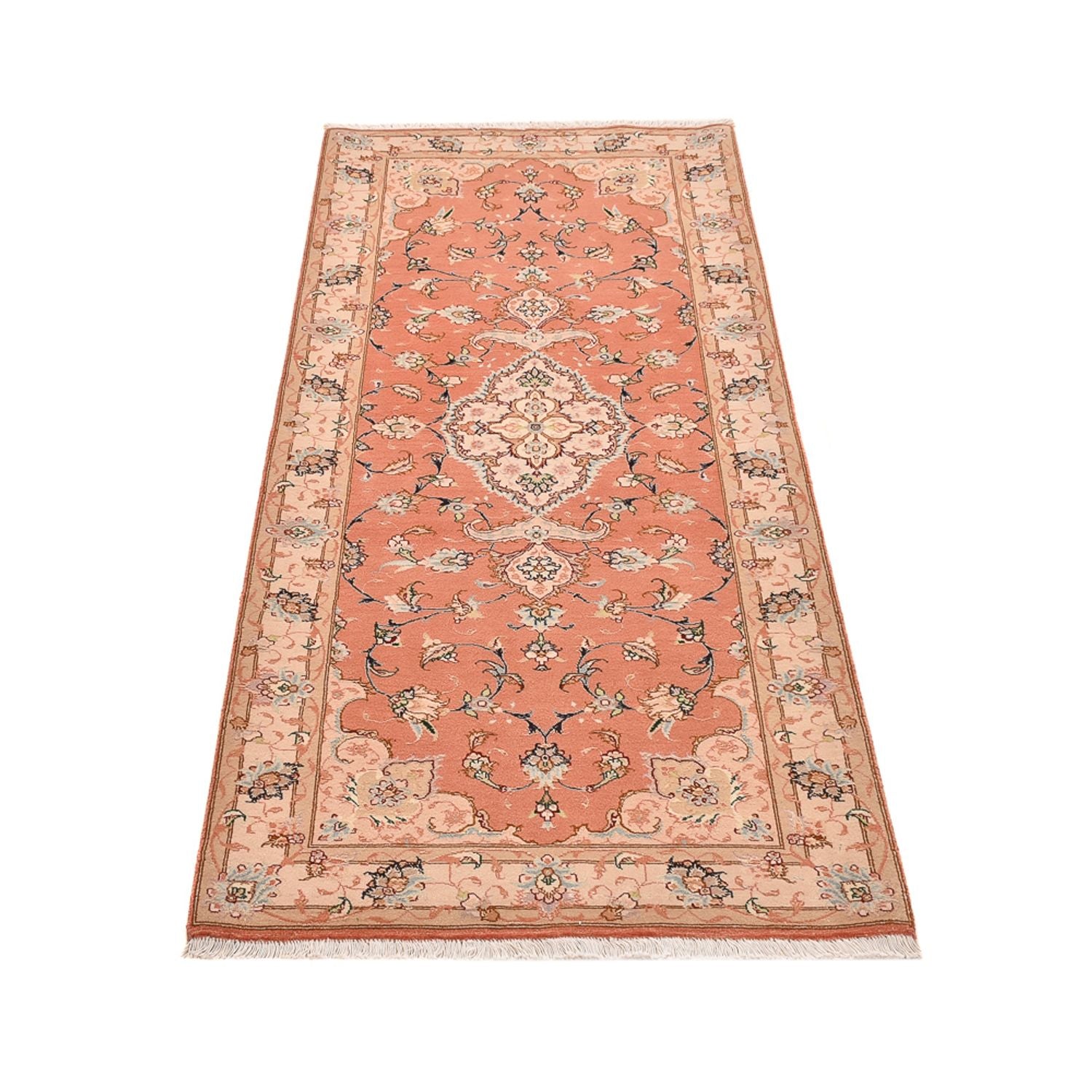 Løber Persisk tæppe - Tabriz - Royal - 203 x 80 cm - lysrød