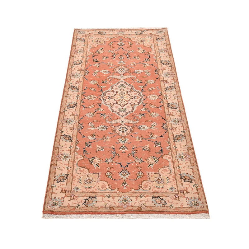 Løber Persisk tæppe - Tabriz - Royal - 203 x 80 cm - lysrød