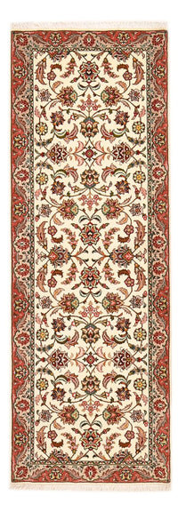 Løber Persisk tæppe - Tabriz - Royal - 202 x 71 cm - creme