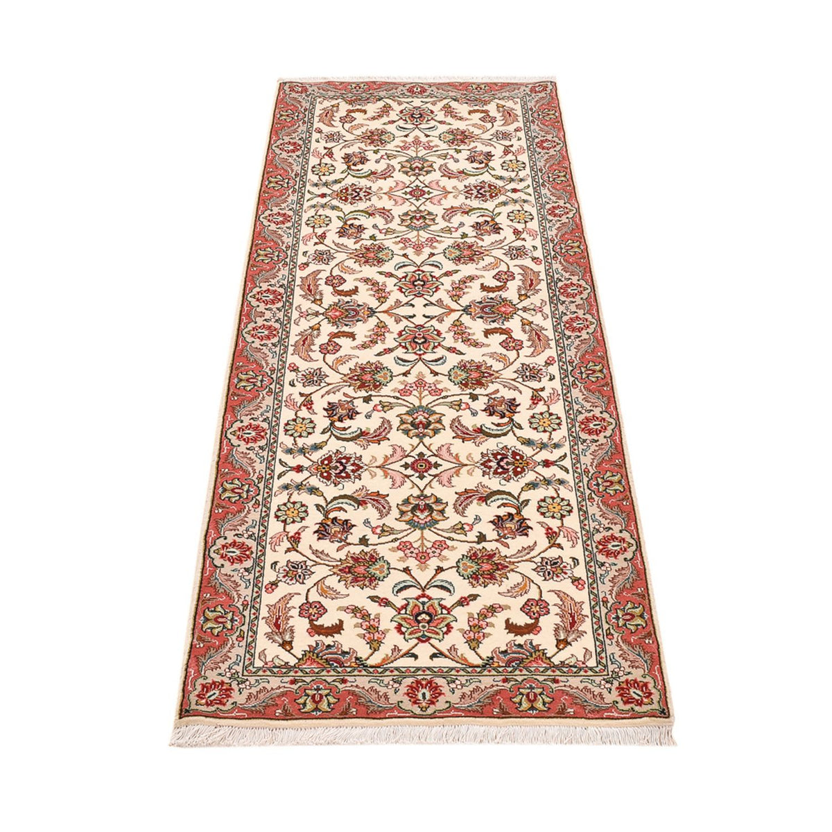 Løber Persisk tæppe - Tabriz - Royal - 202 x 71 cm - creme