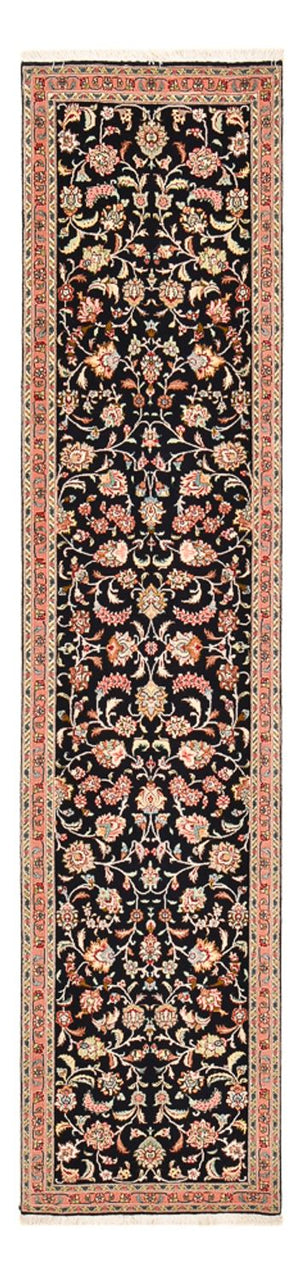 Løber Persisk tæppe - Tabriz - Premium - 290 x 69 cm - mørkeblå