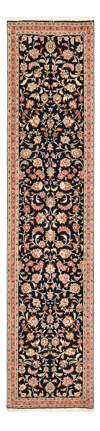 Løber Persisk tæppe - Tabriz - Premium - 290 x 69 cm - mørkeblå