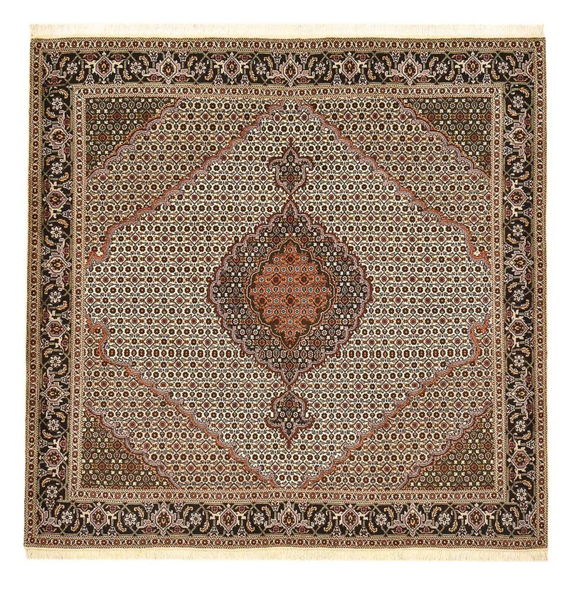 Persisk tæppe - Tabriz - Royal firkantet  - 203 x 198 cm - lys brun