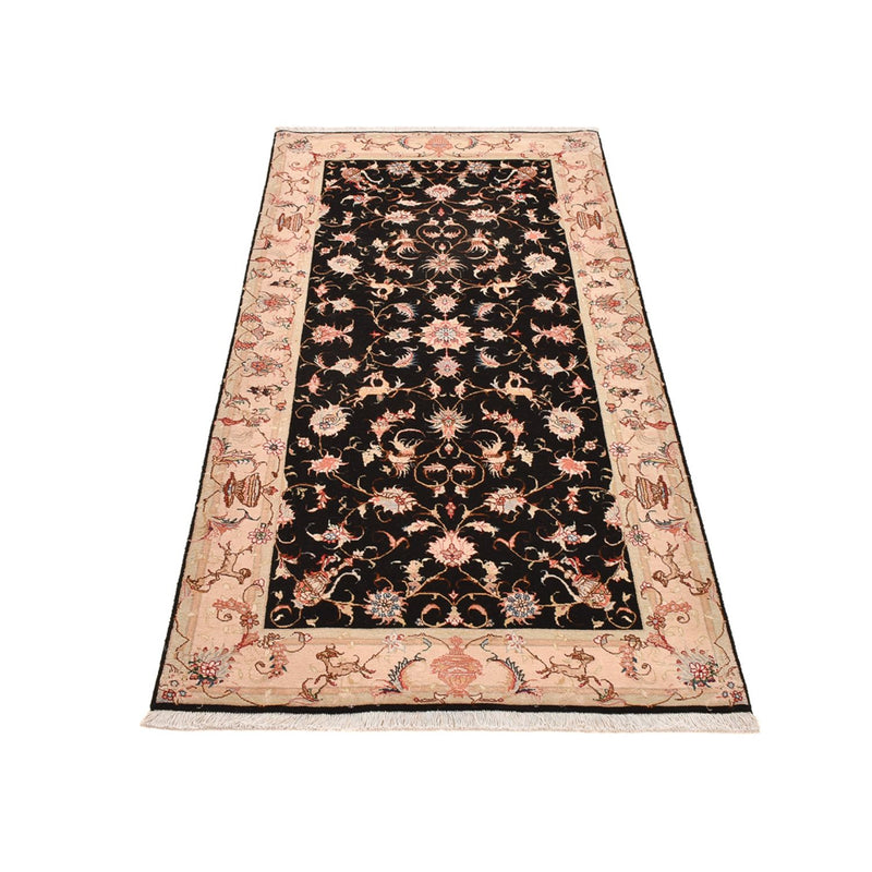 Løber Persisk tæppe - Tabriz - Royal - 204 x 100 cm - mørkeblå