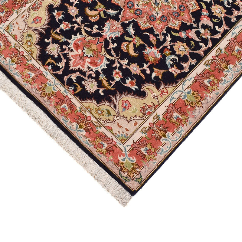 Løber Persisk tæppe - Tabriz - Premium - 308 x 74 cm - mørkeblå