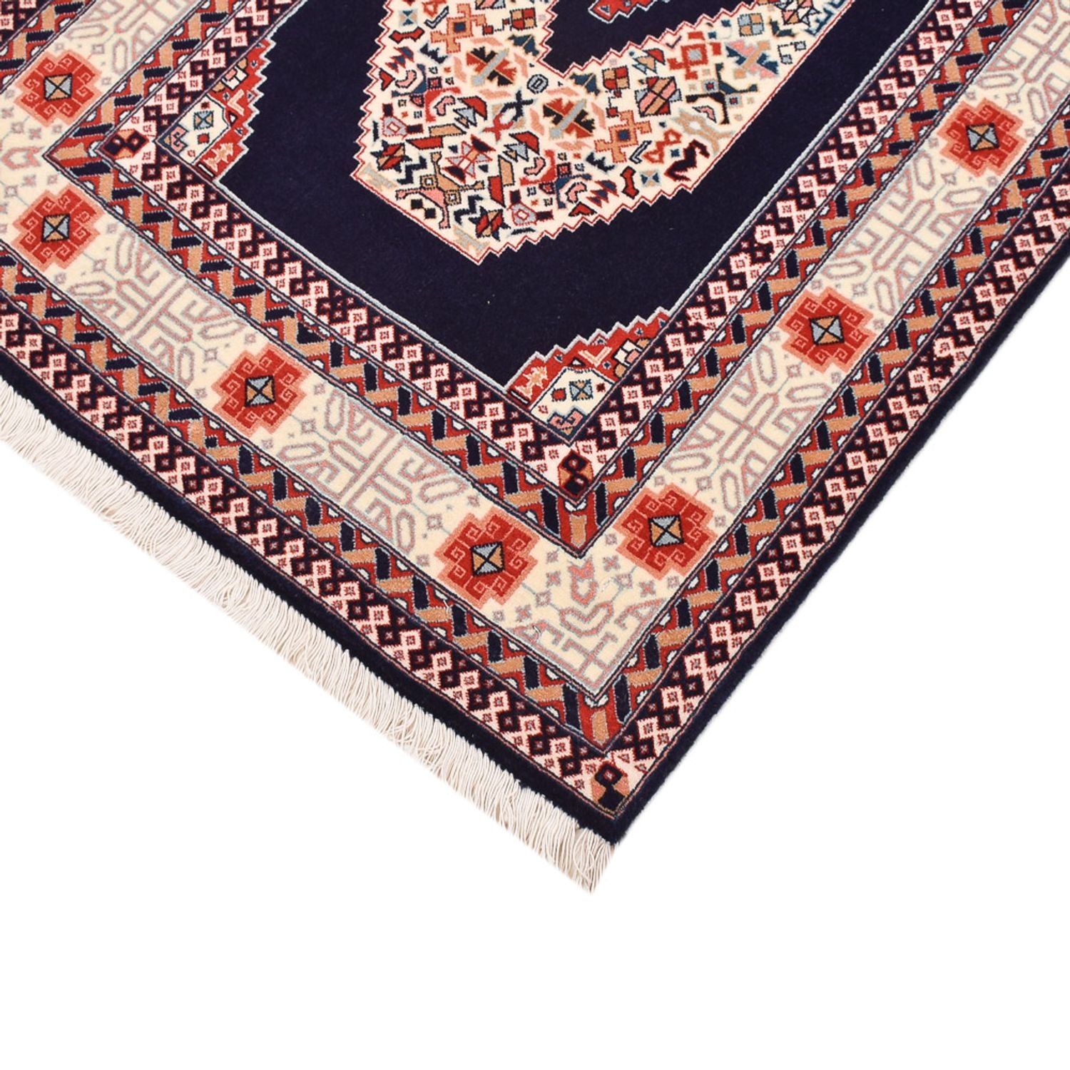 Løber Persisk tæppe - Tabriz - Premium - 186 x 72 cm - mørkeblå