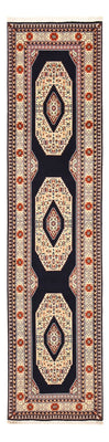 Løber Persisk tæppe - Tabriz - Premium - 300 x 73 cm - mørkeblå
