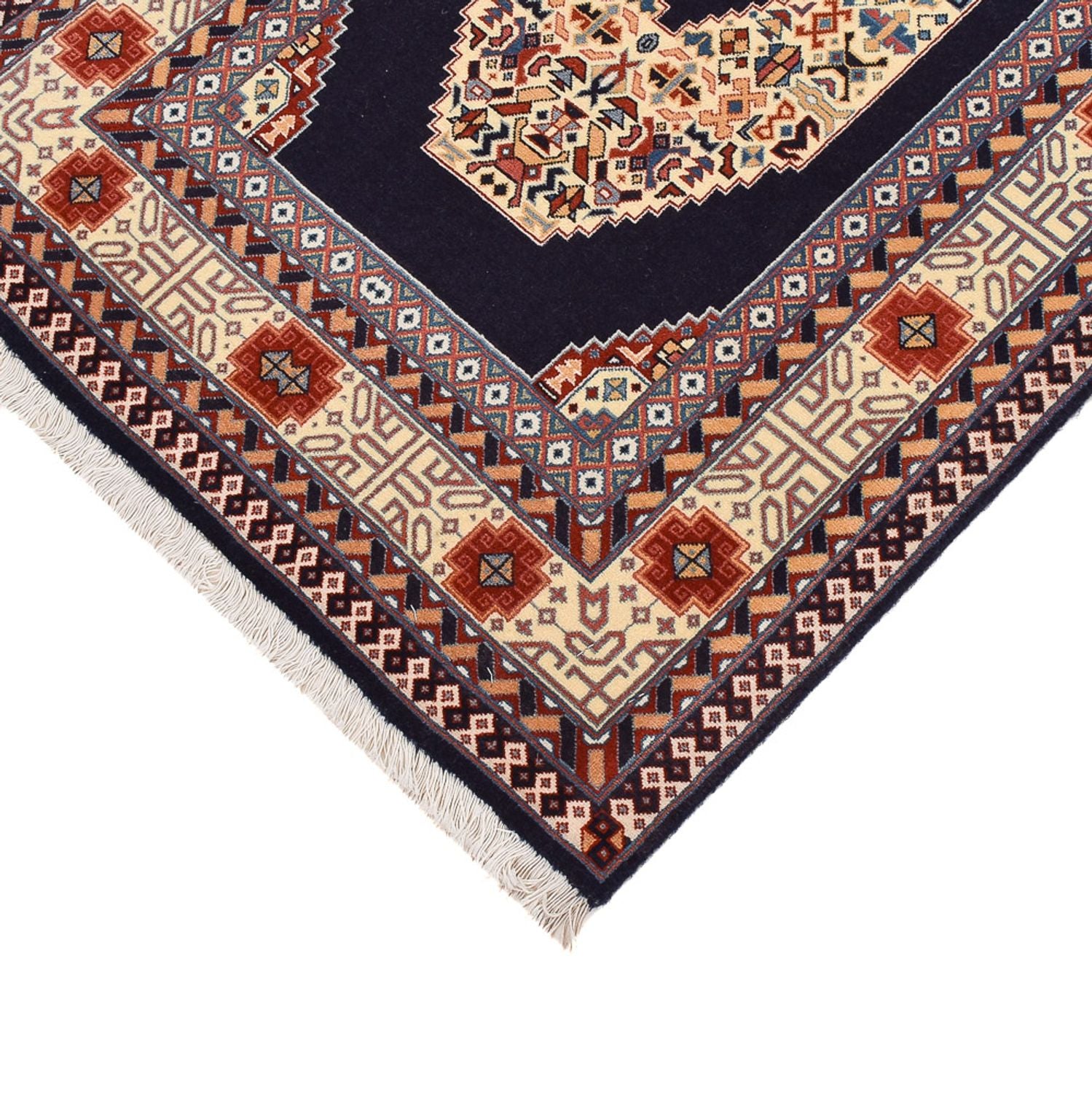 Løber Persisk tæppe - Tabriz - Premium - 300 x 73 cm - mørkeblå