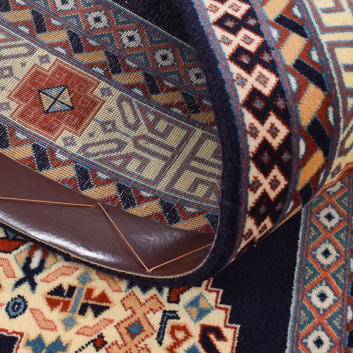 Løber Persisk tæppe - Tabriz - Premium - 300 x 73 cm - mørkeblå