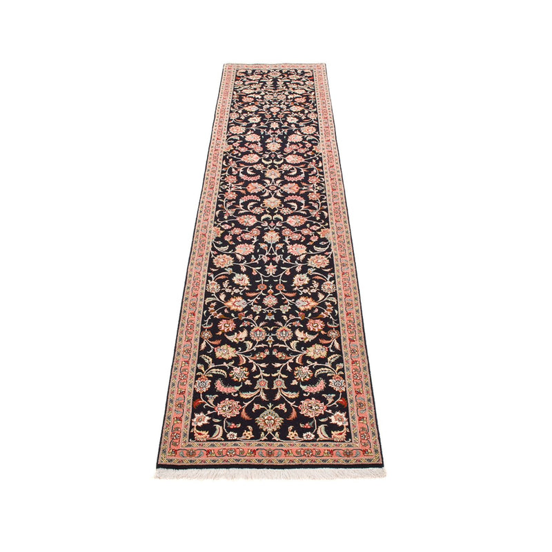 Løber Persisk tæppe - Tabriz - Premium - 300 x 67 cm - mørkeblå