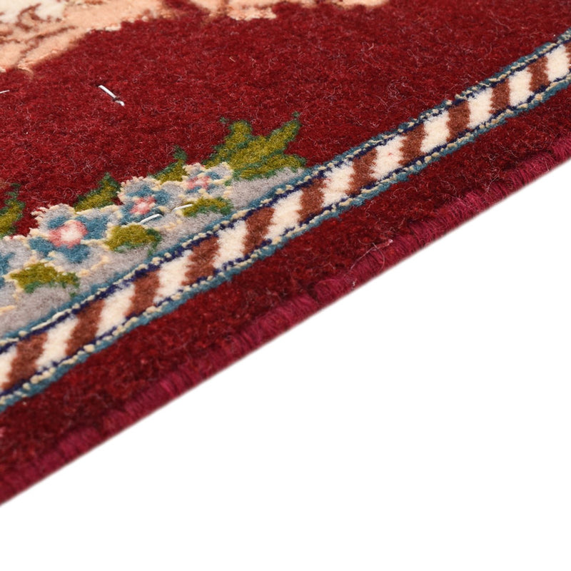 Persisk tæppe - Tabriz - Premium - 40 x 30 cm - mørkerød