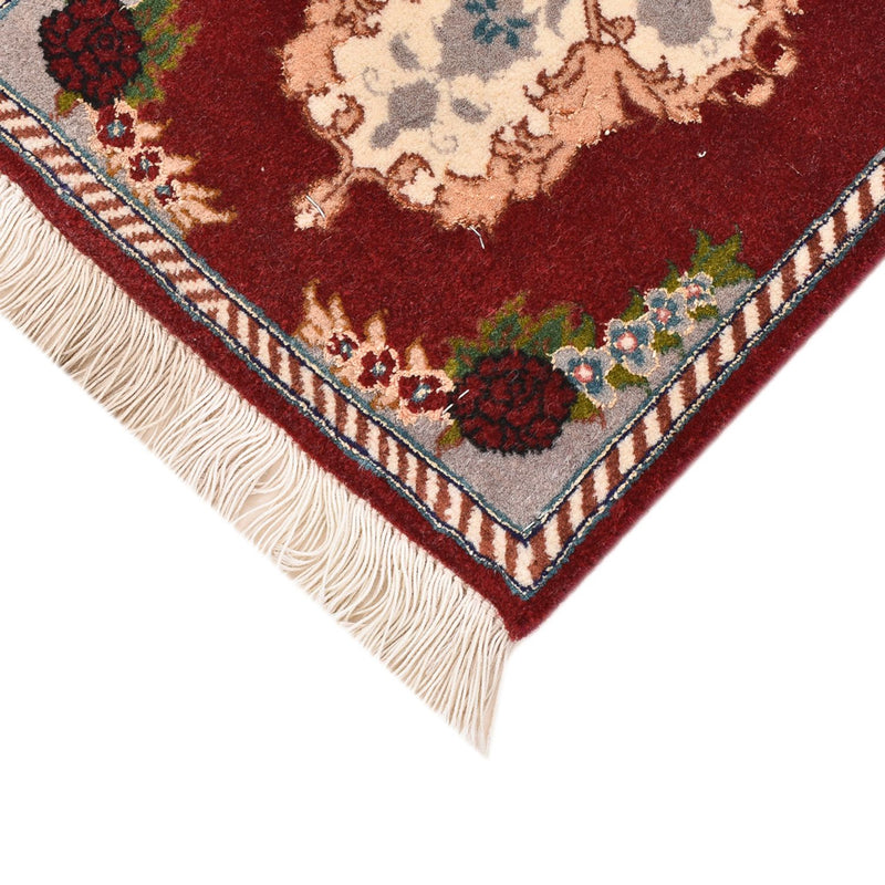 Persisk tæppe - Tabriz - Premium - 40 x 30 cm - mørkerød