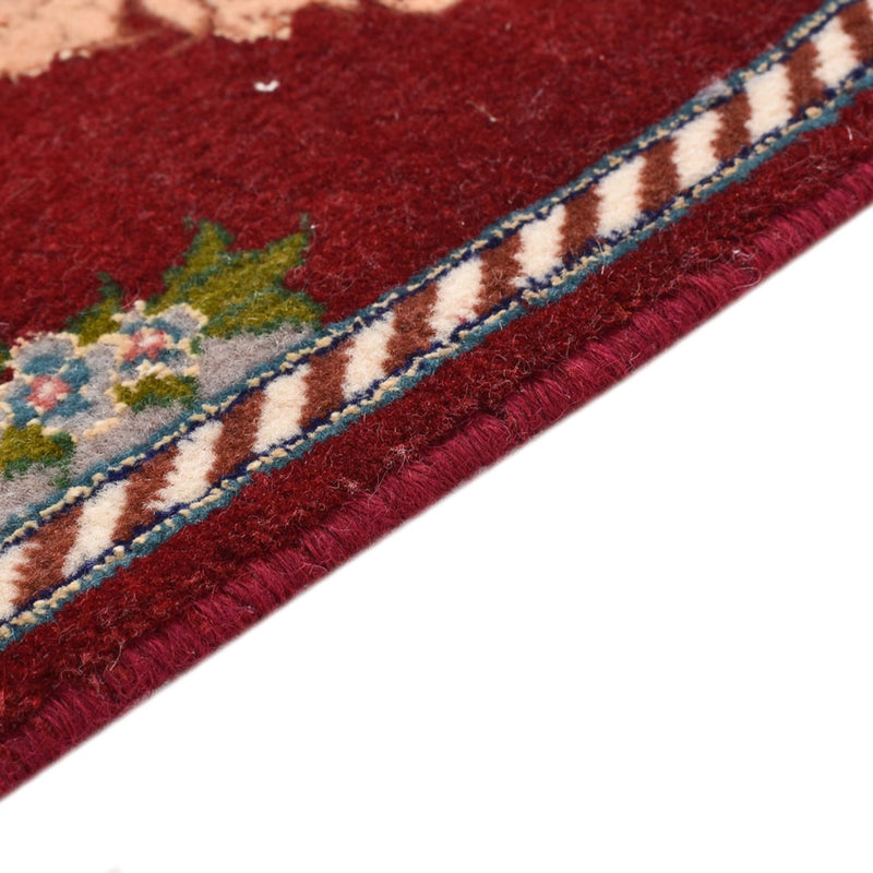 Persisk tæppe - Tabriz - Premium - 40 x 30 cm - mørkerød